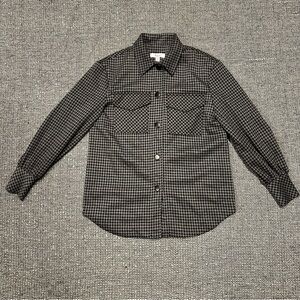 Women’s Houndstooth Button-Up Shirt Jacket